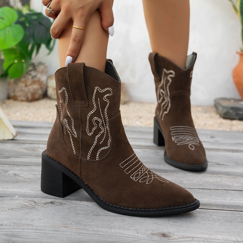 Embroidery Design Free - Botas de Media Pantorrilla para Mujer,
