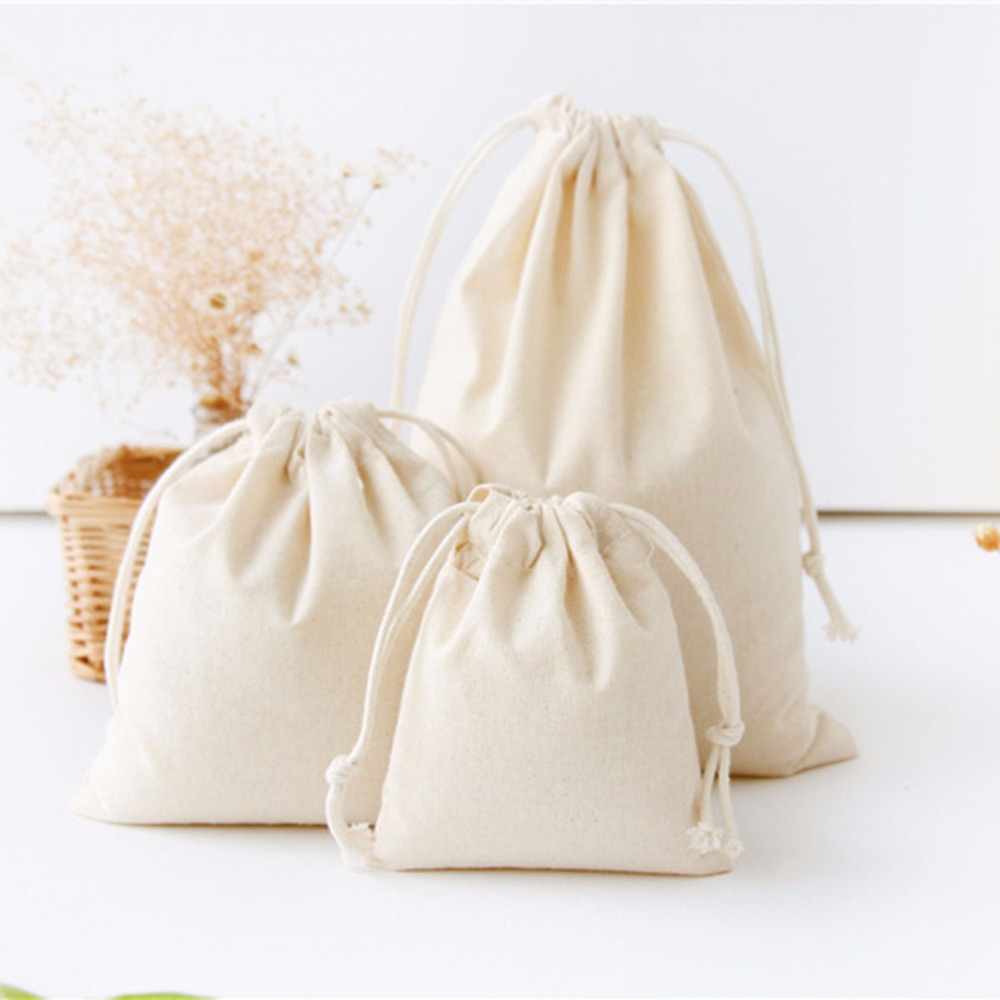 Linen Fabric Natural - Bolsa de regalo de lino y