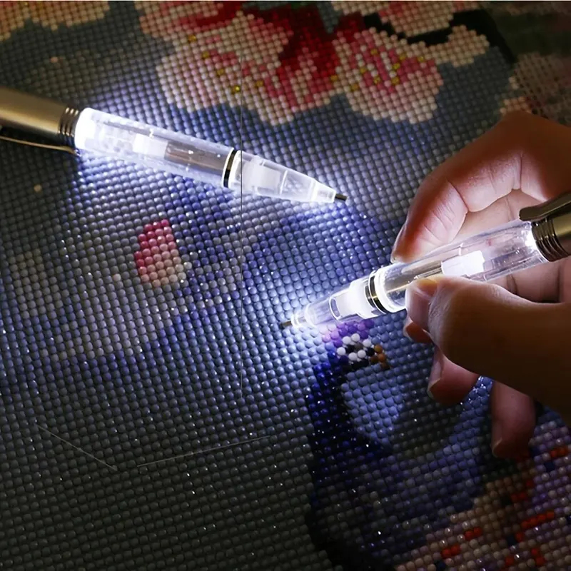 Embroidery Handicraft - Lápiz de Diamantes con Luz LED,