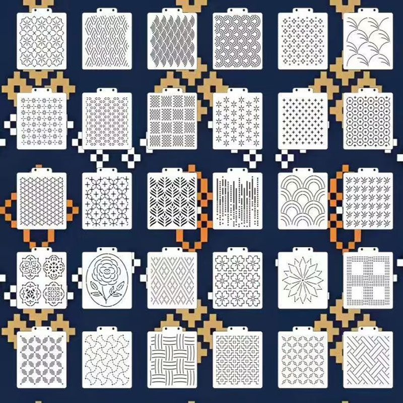 Embroidery And Quilting - Juego de plantillas Sashiko de 30
