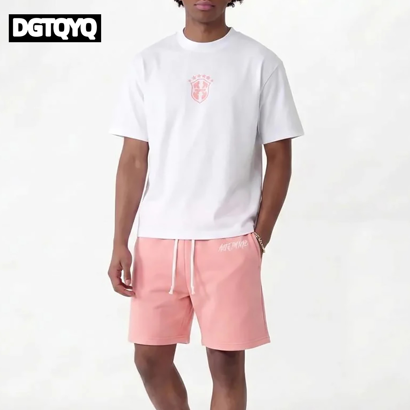 Embroidery Tshirt - Conjunto de Verano para Hombre: Shorts