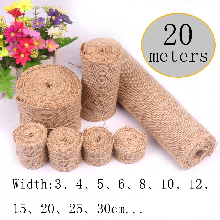 Linen Fabric Natural - Cinta de Yute Natural de 5-30