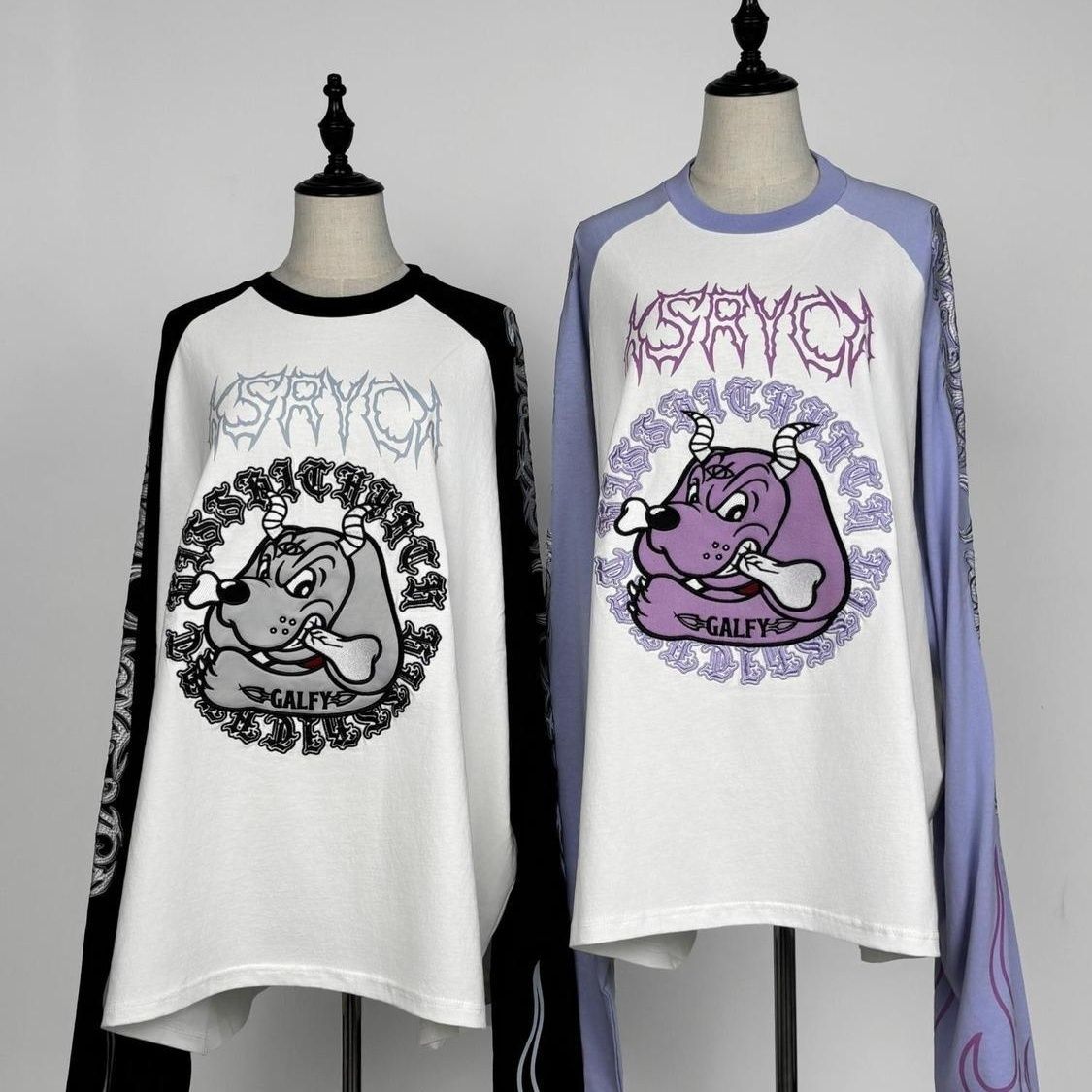 Embroidery Tshirt - Camiseta de manga larga estilo Y2K,