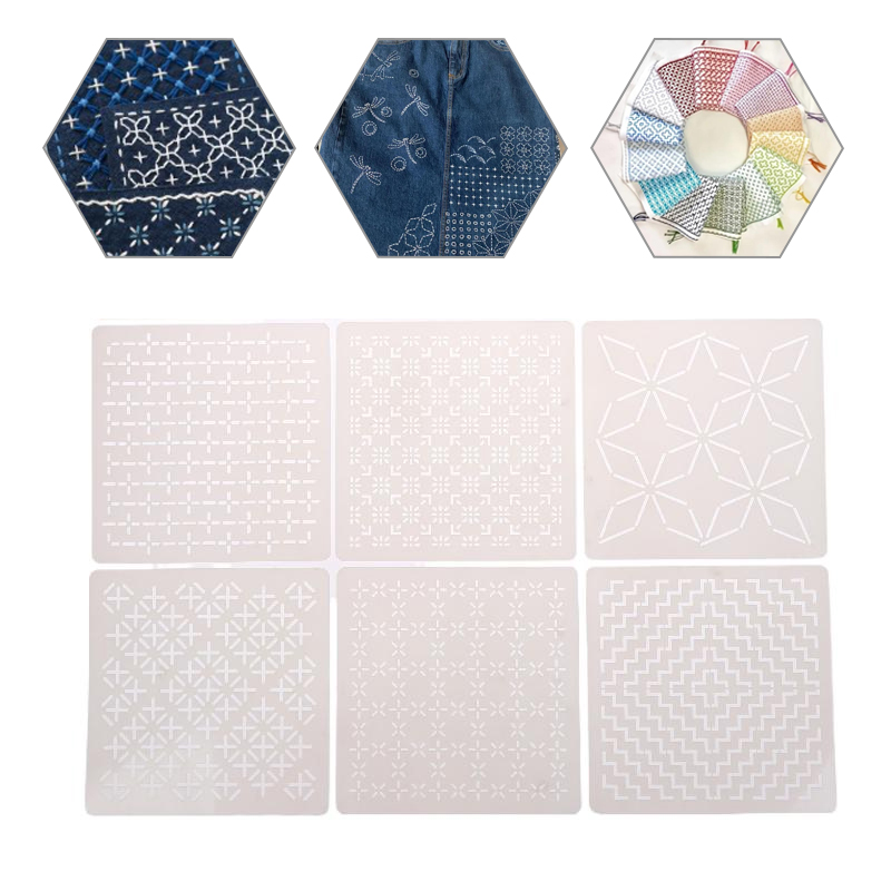 Embroidery And Quilting - Plantillas de Bordado Sashiko Reutilizables de
