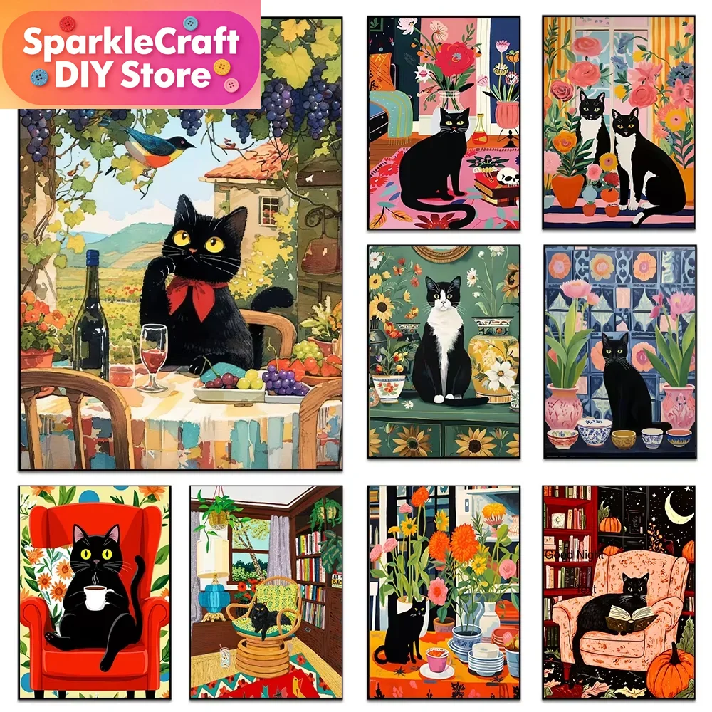 1 pieza de pintura de diamante - Embroidery Cat reseña y precio