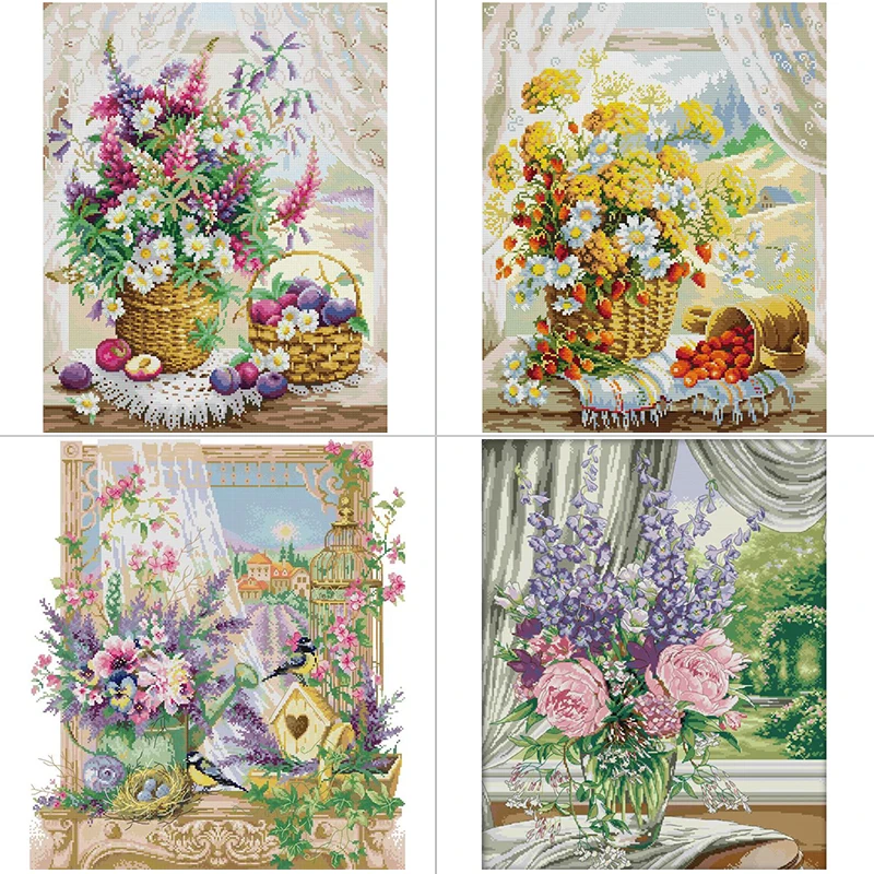 Alféizar de ventana cesta de f - Embroidery X Pattern reseña y precio