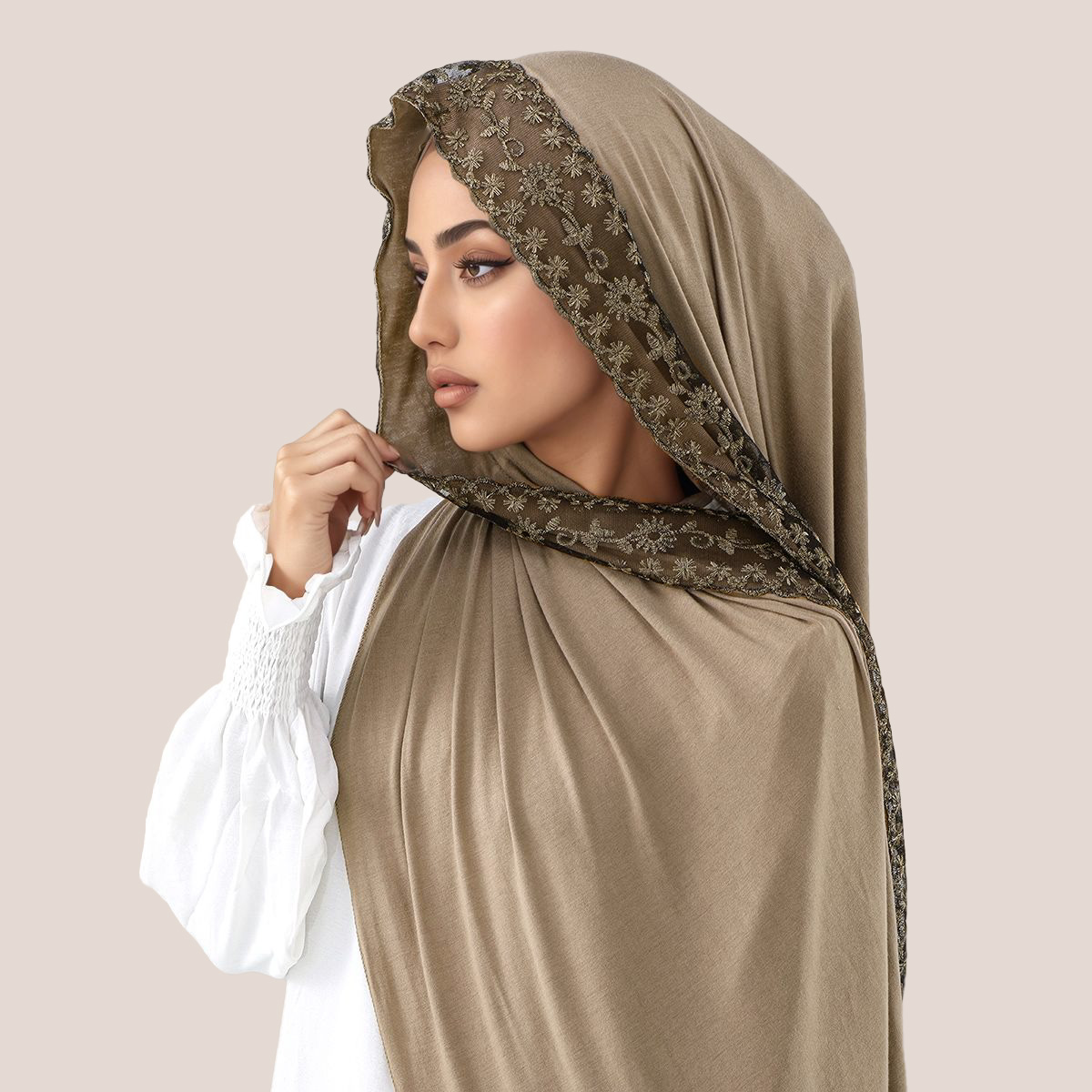 Jersey de algodón bordado de e - Embroidery Shawl reseña y precio