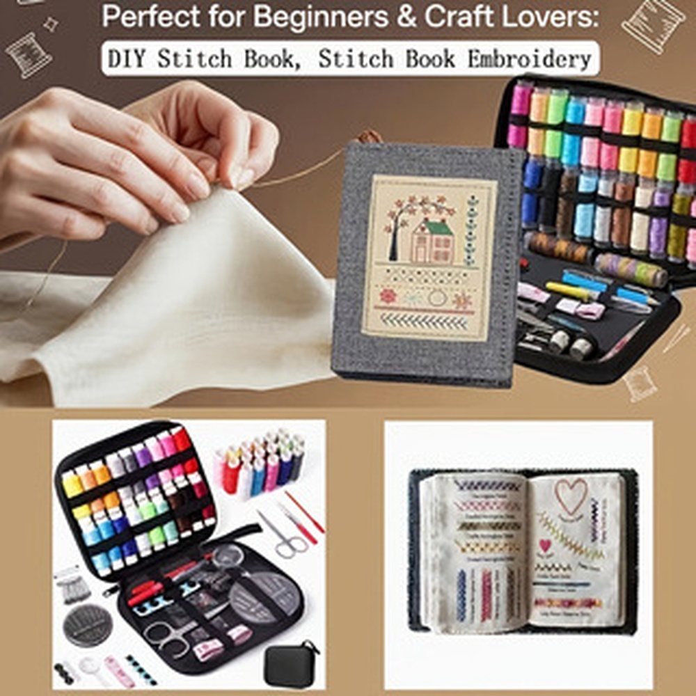 Kit de bordado y patchwork, li - Needle Book Organizer reseña y precio