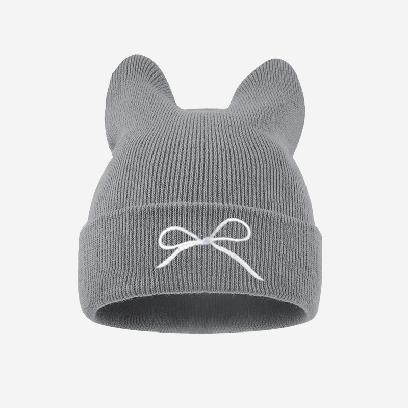 Gorro de punto con orejas de g - Embroidery Cat reseña y precio