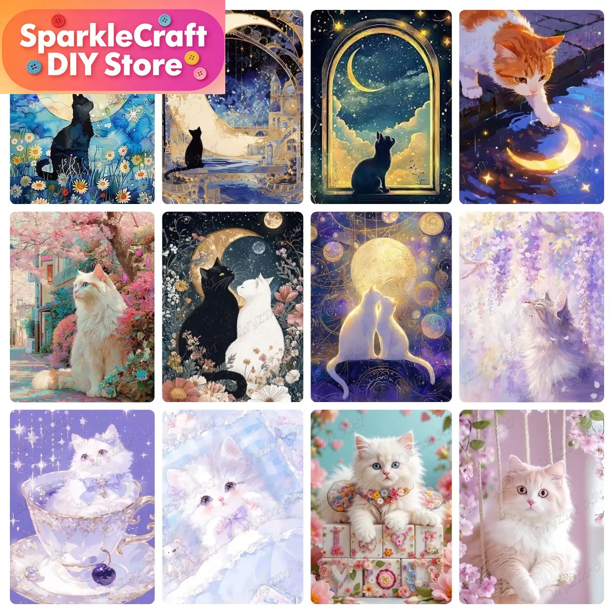 Kit de Pintura de Diamantes 5D - Embroidery Cat reseña y precio