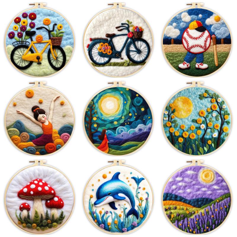 RUOPOTY-patrón de bicicleta Di - Printed Embroidery Kit reseña y precio