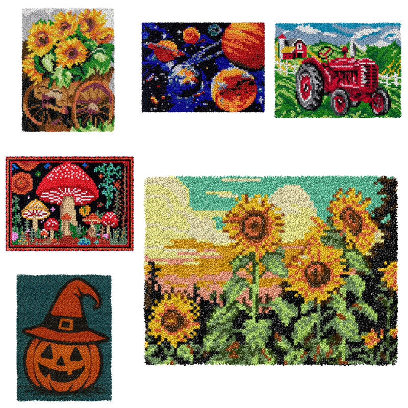 Paisaje Animal pestillo gancho - Printed Embroidery Kit reseña y precio