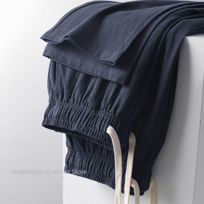 Pantalones deportivos de algod - Linen Fabric Natural reseña y precio