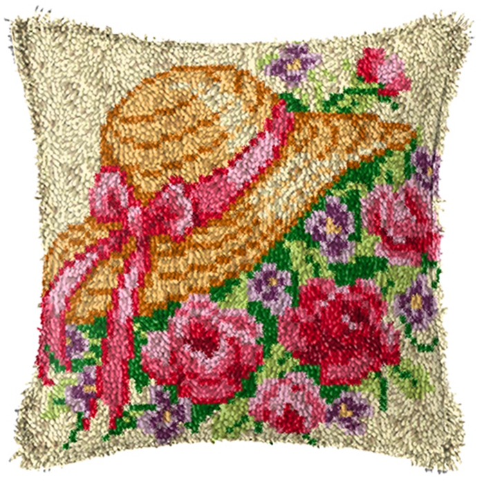 Smyrna-Kit de gancho de pestil - Printed Embroidery Kit reseña y precio