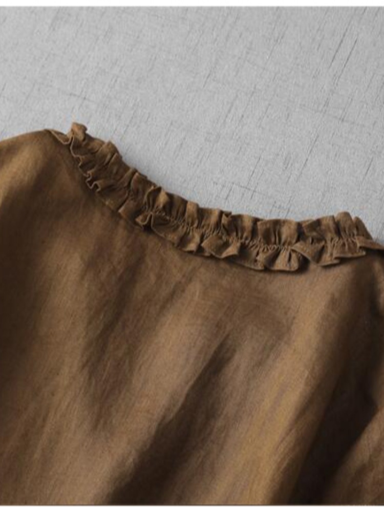 Vestido de lino de color puro  - Linen Fabric Natural reseña y precio
