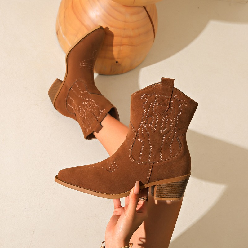 Botas de Mujer Retro de Ante,  - Embroidery Design Free reseña y precio