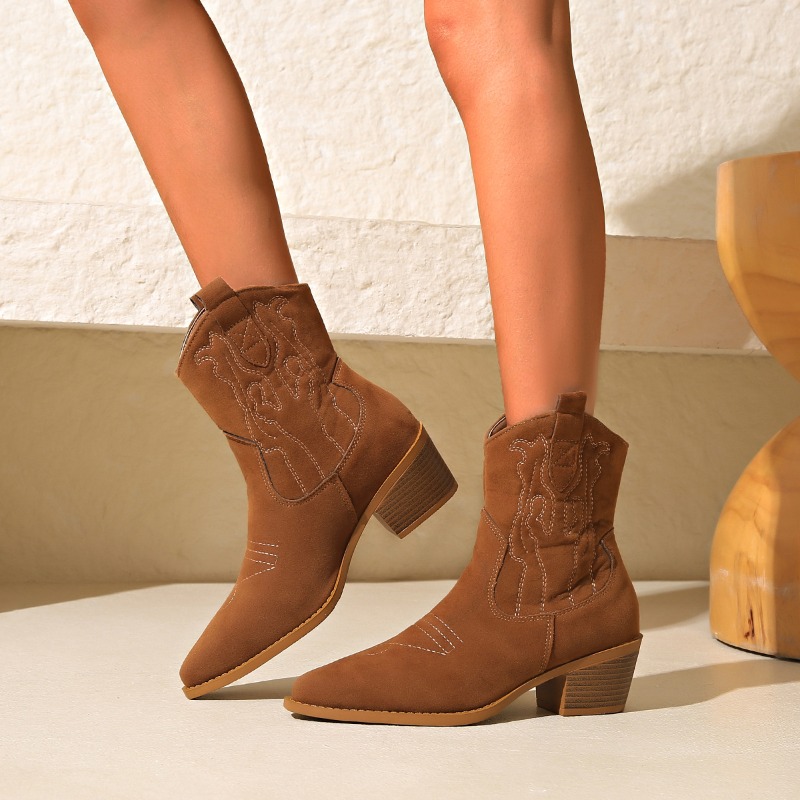 Botas de Mujer Retro de Ante,  - Embroidery Design Free reseña y precio