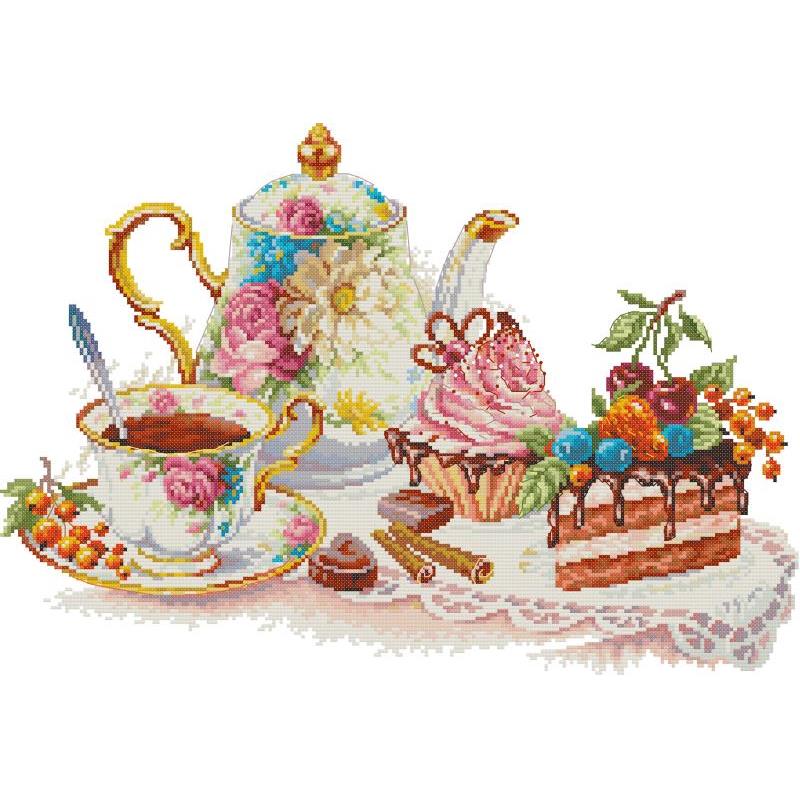 Patrón de postre de té de la t - Embroidery Meaning reseña y precio