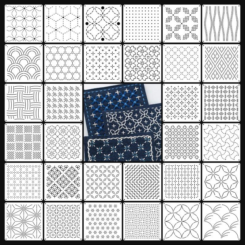 Plantillas de Bordado Sashiko  - Embroidery And Quilting reseña y precio