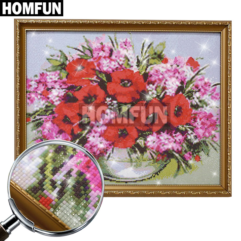 HOMFUN-Bordado de diamantes co - Embroidery X Pattern reseña y precio
