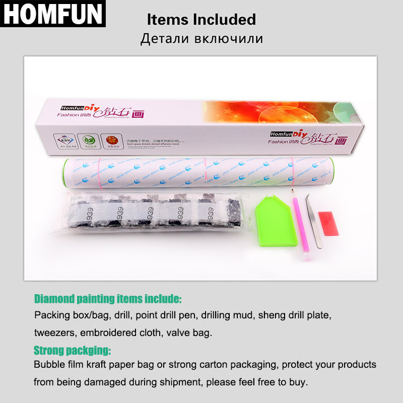 HOMFUN-Bordado de diamantes co - Embroidery X Pattern reseña y precio