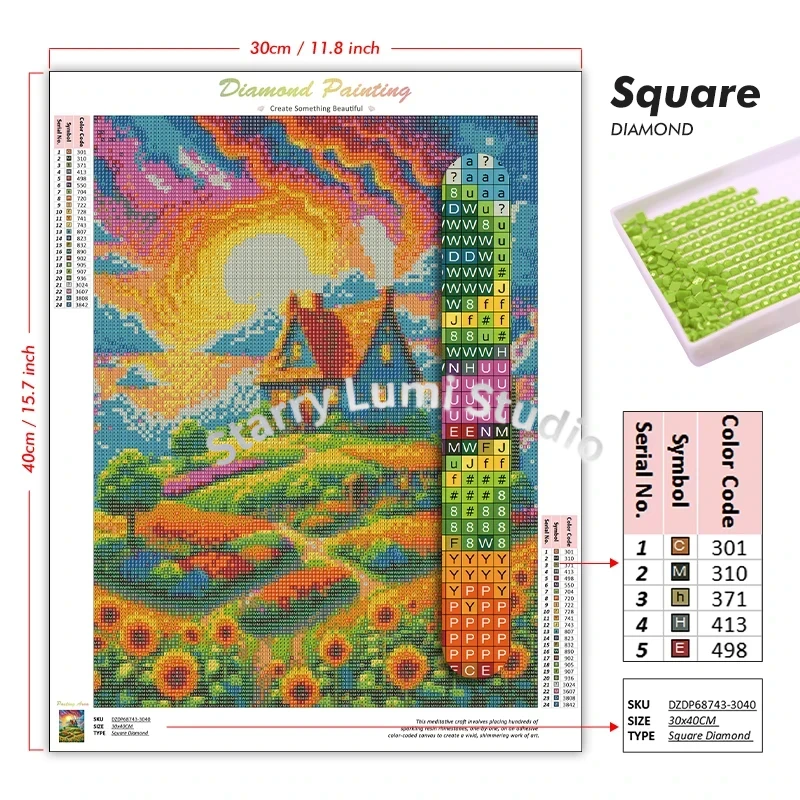 Pintura de Diamantes de Brujas - Embroidery Cat reseña y precio