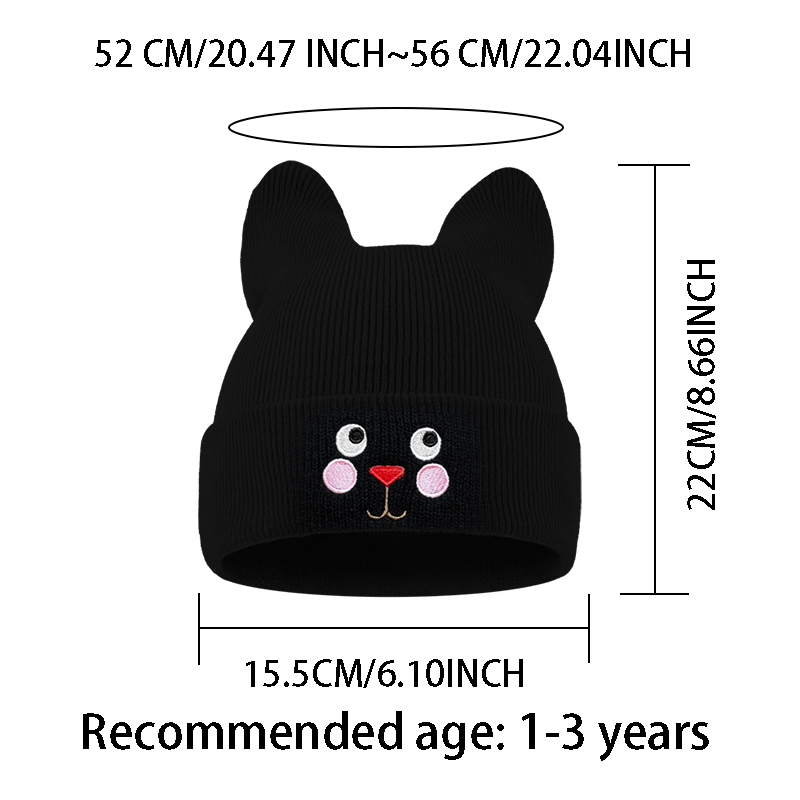 Gorro de punto suave con oreja - Embroidery Cat reseña y precio