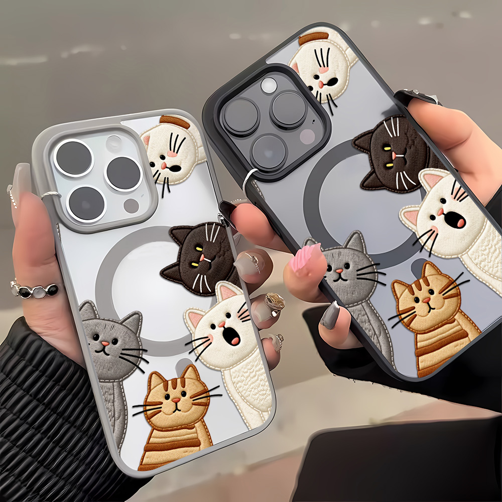 Funda Protectora para Teléfono - Embroidery Cat reseña y precio
