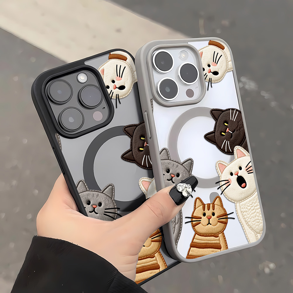 Funda Protectora para Teléfono - Embroidery Cat reseña y precio
