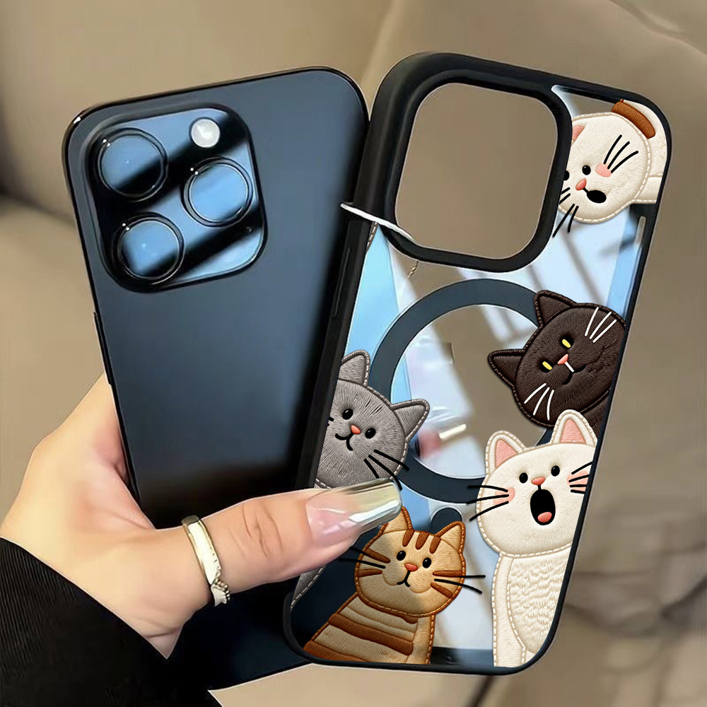 Funda Protectora para Teléfono - Embroidery Cat reseña y precio