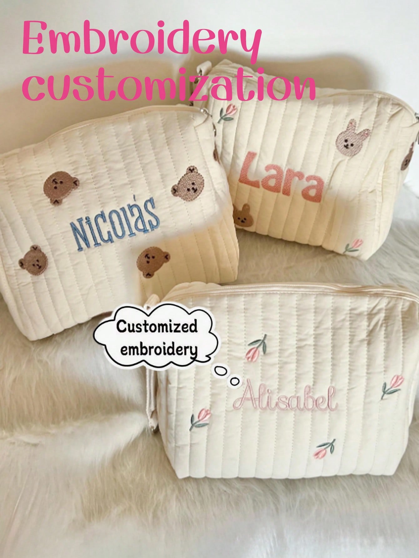 Bolsa de pañales para bebé con - Embroidery And Quilting reseña y precio