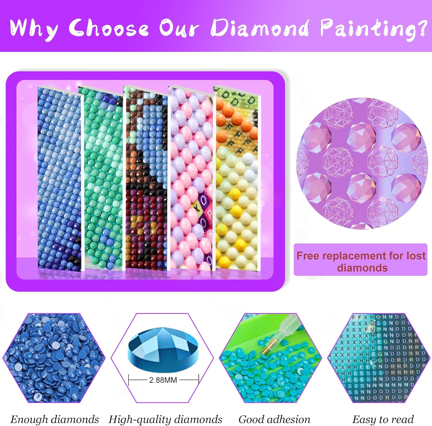 Pintura de diamantes DIY de an - Embroidery Ideas reseña y precio
